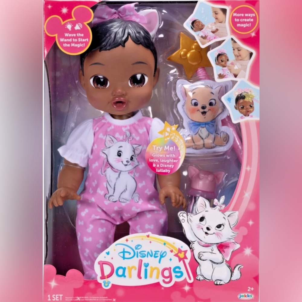 Disney Darlings Deluxe 13” Interactive Doll Marie Aristocats Motion and Sounds